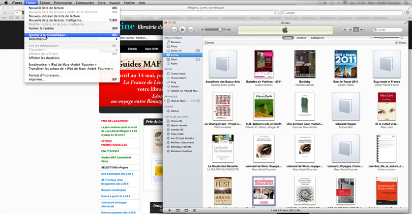 ecran ibooks